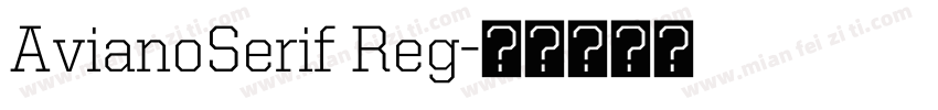 AvianoSerif Reg字体转换